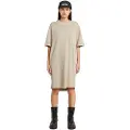 G-Star G-Startil kvinder. D26095-C756-D848 T-shirt-kjole Saddle Sleeve beige (M), Casual, Korte ærmer, Økologisk bomuld, Bæredygtig