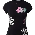 Nike Tætsiddende Nike Sportswear-T-shirt med korte ærmer og grafik til kvinder - sort