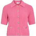 Vila Vigeorgie Kortærmet Strikket Cardigan