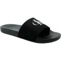 Calvin Klein Jeans Calvin Klein Jeanstil mænd. YM0YM01367 Flipflops i lærred med sort logo (45), Fast, Ingen, Badetøj