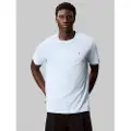 Calvin Klein Jeanstil mænd. LV040HM265 Glat T-shirt blå (M), Casual, Bomuld, Korte ærmer