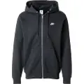 Nike Club Fleece-hættetrøje med lynlås til mænd - sort