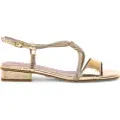 MARIAMARE Mariamaretil kvinder. 68523 Casit-sandaler i guld (36), Guldfarvet, Stof, 3-5 cm, Spænder, Casual, Party
