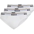Hugo Boss BOSStil mænd. 50475273 Pakke med 3 hvide logotrusser med logo (M), Afslappet, Bomuld