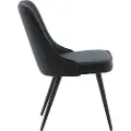 Venture Home - Spisebordsstol Valleta Delux stof, 2-pak - Sort - Stole - - Homeroom