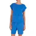 Emporio Armani Emporio Armanitil kvinder. EW000391_AF10893 Blå loungewear t-shirt (M), Afslappet, Bomuld, Korte ærmer