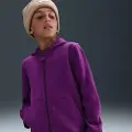 Nike FC Barcelona Club Nike Football-hættetrøje med lynlås til større børn (drenge) - lilla