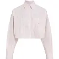 Calvin Klein J20j225078 Crop Skjorte Med Lange ærmer