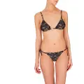 Emporio Armani Emporio Armanitil kvinder. EW000799_AF12190 Logomania trekantbikini med sort print og vattering (L), Badetøj, Polyester