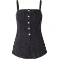 Levi's Levi'stil kvinder. 003Z5-0000 Top Bustier sort (M), Casual, Bomuld, Uden ærmer/stropper