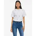 Vila Visanaya Rund Udskæring T-shirt