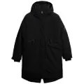 Superdry Superdrytil kvinder. W5011983A City Fishtail Parka sort (M), Casual, Polyester
