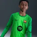 Nike FC Barcelona 2025/26 Stadium Goalkeeper Nike Dri-FIT Replica-fodboldtrøje til større børn - grøn