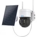 Mtp Products Escam QF170 Solcelledrevet PTZ-sikkerhedskamera med PIR-bevægelsesdetektering