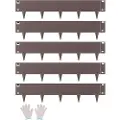 Vevor Stål Landskabskant, 5 pakker 39 x 5 tommer Rustbestandig Metal Landskabskant, Bøjelig Havekant, Kraftig Plænekant, Nem at Installere, Blomsterbed Havestideler Brun