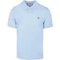 Gant Ganttil mænd. 2210 Pique polo shirt Regular Fit Shield blue (M), Blå, Casual, Bomuld, Korte ærmer