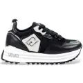 Liu Jo Liu Jotil kvinder. BF4001PX34222222 Maxi træningssko med sort plateau (38), 3-5 cm, Blonder, Casual