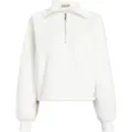 Calvin Klein Jeans Calvin Klein Jeanstil kvinder. J20J224180 Sweatshirt med halv lynlås, hvid (L), Casual, Polyester
