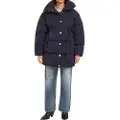 Tommy Hilfiger Tommy Hilfigertil kvinder. WW0WW44133 Kort navy quiltet frakke (S/M), Blå, Casual, Genanvendt nylon