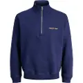 Jack & Jones Norrebro Emb Halv Lynlås Sweatshirt