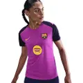 Nike FC Barcelona Strike Nike Dri-FIT-fodboldtrøje med korte ærmer til kvinder - lilla