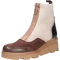 Hispanitas Hispanitastil kvinder. CHI243711 Ankelstøvler i beige læder med kile (39), 3-5 cm, Lynlås, Casual