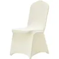 Vevor Stretch Spandex Foldstolbetræk, Universal Passende Stolebetræk, Aftageligt Vaskbart Beskyttende Slipbetræk, Til Bryllup, Ferie, Banket, Fest, Fejring, Spisning (100 STK. Beige)