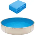 Vevor Poolliner, 4,5 m rund poolliner, uinbead-stil, holdbar vinyl poolliner, standardmål, 124 cm væghøjde, poolliner-erstatning til stålsidede overjordiske swimmingpools, ensfarvet