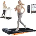 Vevor Gåmåtte, Løbebånd til under skrivebord med hældning, Fungerende gå- og joggingmaskine til hjemmekontor, kapacitet 125 kg 2,5 hk Bærbar gåmåtte, med fjernbetjening, LED-display og Bluetooth