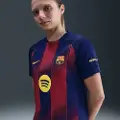 Nike FC Barcelona 2025/26 Stadium Home Nike Dri-FIT Replica-fodboldtrøje til kvinder - blå