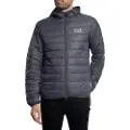 EA7 EA7til mænd. 8NPB24_PNGPZ Sammenklappelig dunjakke Core Identity med hætte grå (XL), Casual, Polyester