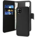 Puro 2-i-1 Samsung Galaxy A42 5G Magnetisk Pung Taske - Sort