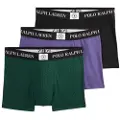 Ralph Lauren Polo Ralph Laurentil mænd. 714981412008 Pakke med tre flerfarvede boxershorts (M), Afslappet, Flerfarvet, Bomuld