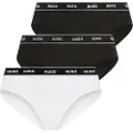 Hugo Boss HUGOtil kvinder. 50469657 Sæt med 3 trusser Stribet hvid, sort (XL), Afslappet, Bomuld