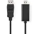 Nedis Ccgb37100bk30 Displayport-kabel Dp M-hdmi-stik 4k Nikkelbelagt 3 M 30hz