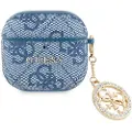 GUESS AirPods 4 Guess 4G Strass Charm-etui - Blå