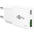 Goobay Slim USB-C PD GaN Dobbelt hurtigoplader 30W - Hvid