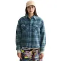 Scotch & Soda Washed Denim Checked Loose Fit Overtrøje