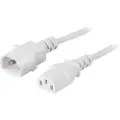 Deltaco Ext Cable Pc Monitor Iec C13-c14 3m White 3m. C14 Forbinder C13 Forbinder Hvid