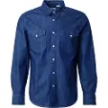 Levi's Levi'stil mænd. 85744-0000 Bartstow western skjorte navy (S ), Casual, Bomuld, Lange ærmer, Bæredygtig, Blå