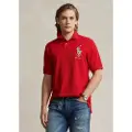 Ralph Lauren Polo Ralph Laurentil mænd. 710926413001 Classic Fit piqué polo shirt med rødt logo (S), Casual, Bomuld, Klassisk, Korte ærmer
