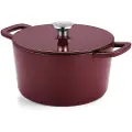 Fissler Gryde MOMENTS 20 cm, bordeauxrød rød, støbejern, Fissler