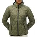 Superdry Superdrytil kvinder. W5011919A Diamond Quilt Fuji Lite Jacket grøn (XS), Casual, Nylon