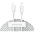 Baseus Simple Wisdom Data Cable Kit USB-C to Lightning PD 20W (2PCS/Set) 1.5m White