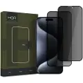Hofi iPhone 16 Pro Hofi Anti Spy Pro+ Privacy Skærmbeskyttelse Hærdet Glas - 2 Stk. - Sort Kant