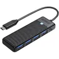 ORICO Hub 4in1 USB A3.0x4 (sort)