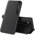 24hShop Kunstlædertaske med stativ til Samsung Galaxy S25+ - Svart