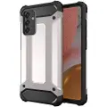 24hShop Hybrid Armor-beskyttelsesskal med todelt konstruktion til Samsung Galaxy A36 - Sølv