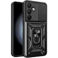 Hurtel Hybrid Armor Camshield Shell med mobilring og kamerabeskyttelse til Samsung Galaxy A56 - Svart