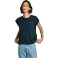 Pepe Jeans Pepe Jeanstil kvinder. PL506030 T-shirt Blooma navy (S), Casual, Bomuld, Korte ærmer, Blå
